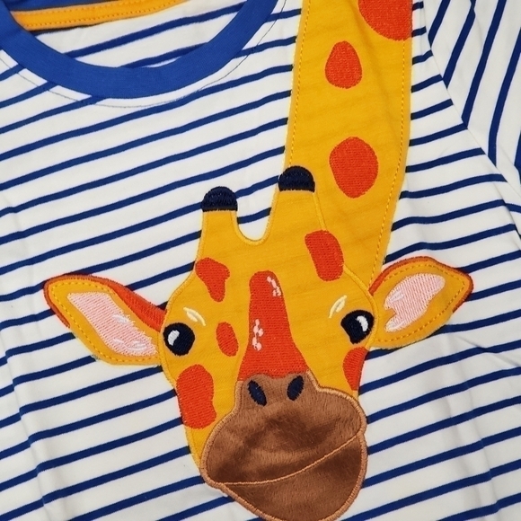 Summer Bundle 4 Embroidered T-Shirts Zoo Animals Boutique - Picture 7 of 12